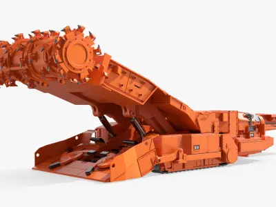  Continuous Mining Machine with Drum Cutter Orange 