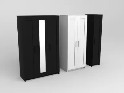 Minimalistic closet BRIMNES 3D model