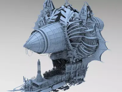 Fantasy Pirate Ship Hive 2  3D model