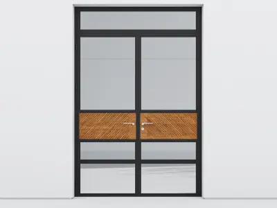 Aluminium door 187 3D model
