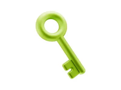 Key Icon Low-poly 3D model