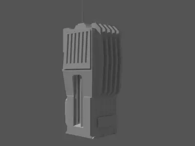 Skyscraper in Cyberpunk style 3D model