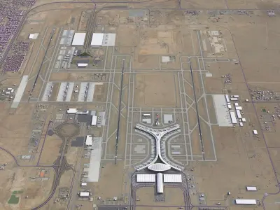 Jeddah - King Abdulaziz Airport Low-poly 3D model