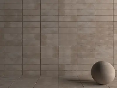 Concrete wall tiles Suite Taupe 20x60 Set 2 Texture
