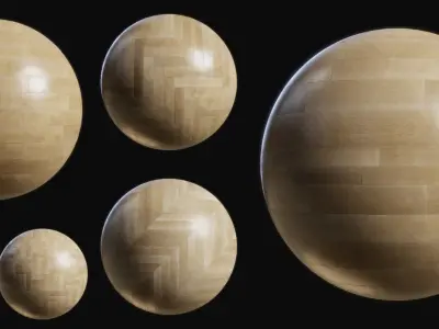 Wood Craft Pro -Blender AddOn - 240 PBR Materials 3D model