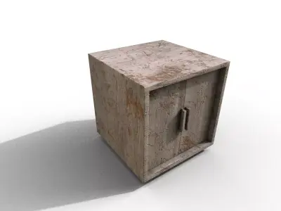 Old Modern Furniture 3D Model Terror Low-poly 3D model buy