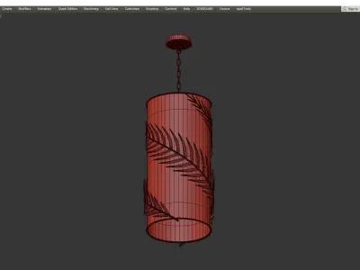 Aviva Stanoff for Currey Co Queenbee Palm Pendant Low-poly 3D model