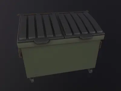 Trash Container 3D Model Low-poly 3D model