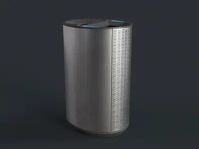 Street Trash Can 23 PBR Game Ready Low-poly 3D model