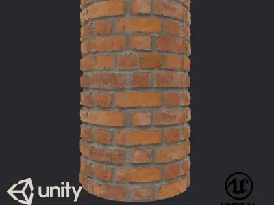 Wall Bricks - PBR - Game Ready - Tile Texture Low-poly 3D model