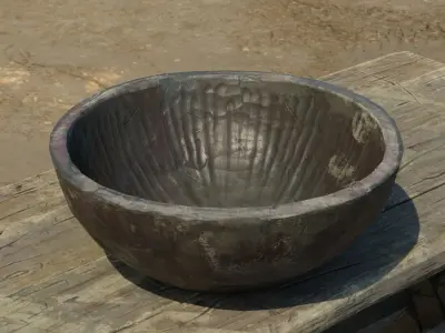 Ceramic bowl Low-poly 3D model