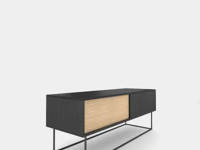 Low sideboard out of wood 3D model