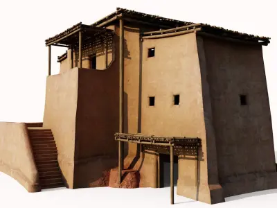 Rough Shanty Low-poly 3D model