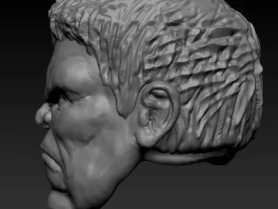 Red Hulk head sculpt 3D print model 3D model