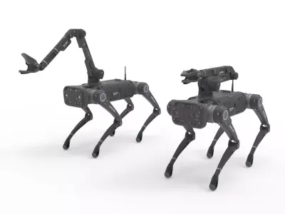 robot dog with manipulator 3D model