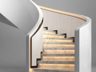 Spiral staircase 8 3D model