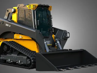 335 P-Tier Compact Track Loader with Forestry Package - Bucket 3D model