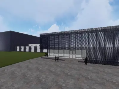 Industrial building 3D model 6