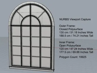 Arch Window 3D model