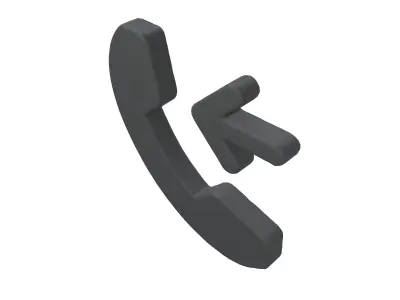 Phone Incoming Symbol v1 001 Low-poly 3D model