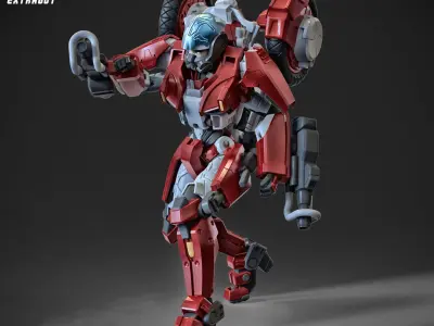 Scifi Battle Mech Frame 100mm 3D print model