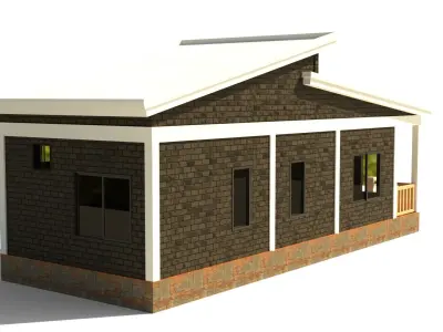 Modern House Low-poly 3D model