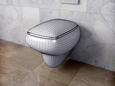 Wall Hung Designer Toilet 3D model