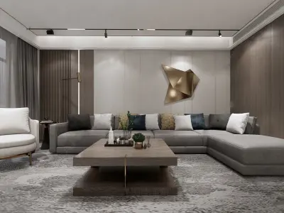 Livingroom Interior 3D model-11 3D model