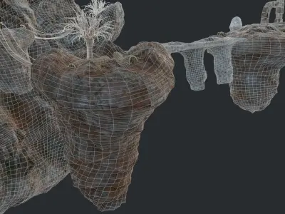 outdoor low poly Low-poly 3D model