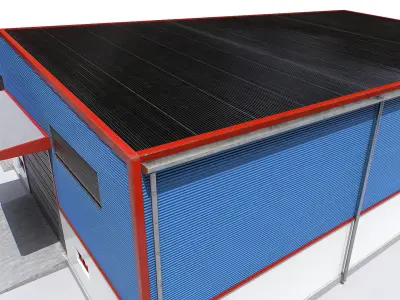 Modular industrial storage Low-poly 3D model