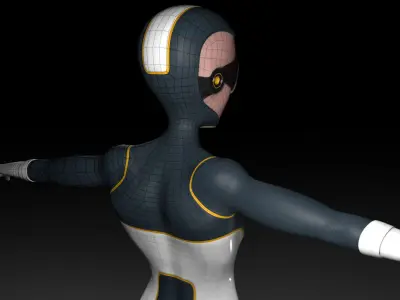 Sci fi Cartoon Man Low-poly 3D model