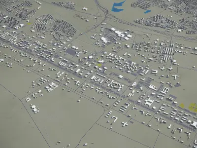 Killeen - 3D City Model Low-poly 3D model