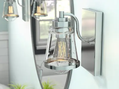 Camron Light Armed Sconce - 3 Colour 3D model