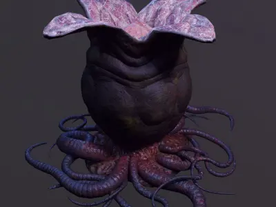 Alien egg Low-poly 3D model