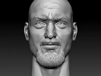Male head sculpt human scifi fantasy 3d anatomy man  3D model