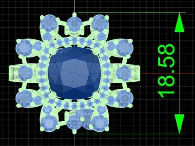 Jewelry ring 376 3D print model