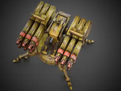 Sci-fi Spider Auto-Turret  Low-poly 3D model
