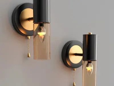 Loft style wall lamp 3D model