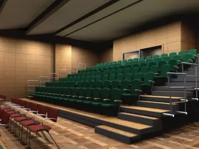 theater retractable seats 3D model