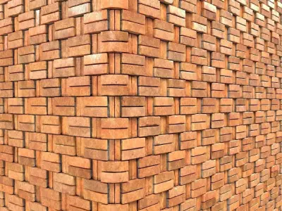 Lattice Brick-01-PBR Material-2K-4K Texture