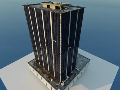 Piraeus Tower Low-poly 3D model