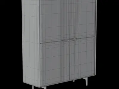 Wooden Highboard 3D Model Artisan Invito Highboard 3D model