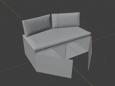 Sofa for the loggia Free 3D model