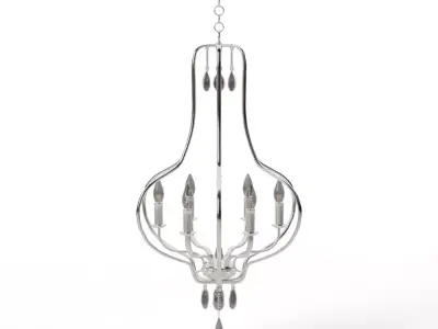 Genie 6 Light Chandelier Low-poly 3D model