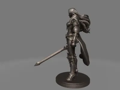 Heroic Armored Female Warrior  3D print model