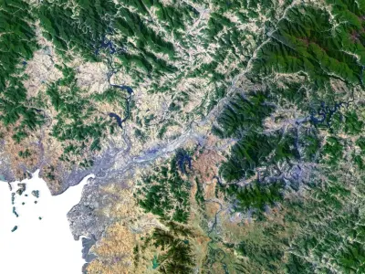 North Korea 3D Map 3D model