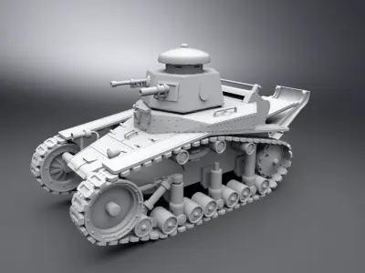 T18 Tank scale model 3D print model