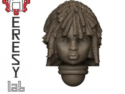 Heresylab - Female Sci-Fi heads for conversions SET 2 of 21 3D print model