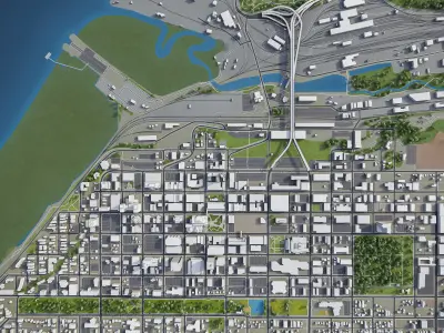 Anchorage Low-poly 3D model