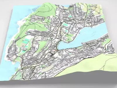 Cityscape Dubrovnik Croatia 3D model